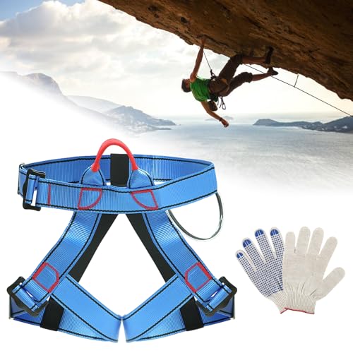 Imbracatura Da Arrampicata,Imbrago Arrampicata Per Mezzo Corpo Con Guanti,Mezza Imbracatura Per Arrampicata,Cintura Di Sicurezza Imbrago Utilizzabile Per Arrampicata Sportiva,Alpinismo