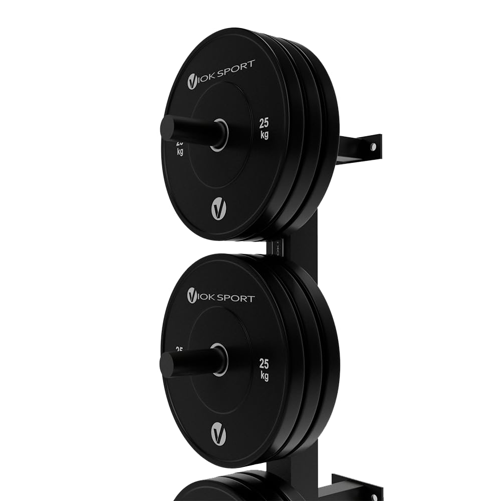 Soporte de Pared para Discos Olímpicos Viok Sport – Acero Reforzado - 4 Brazos - Gimnasio Profesional y Home Gym
