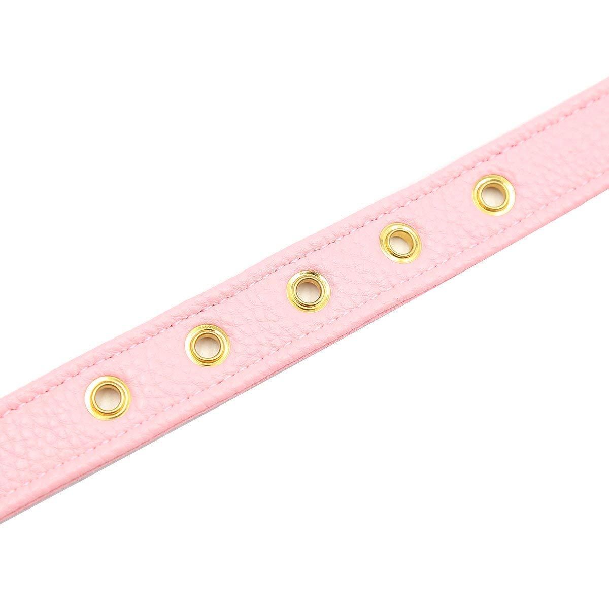 LEWECEEO Women Heart Lock Collar Necklace Choker with Bell Bow Cosplay Necklace