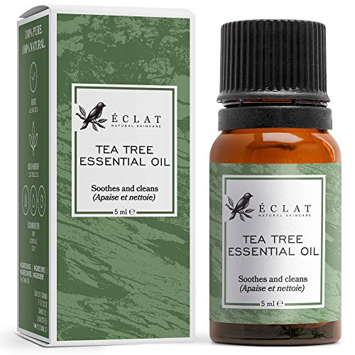 Tea Tree Essential Oil by Eclat - 100% Pure Tea Tree Oil, All-Natural, Vegan & Concentrated - for Treating Skin and for Aromatherapy