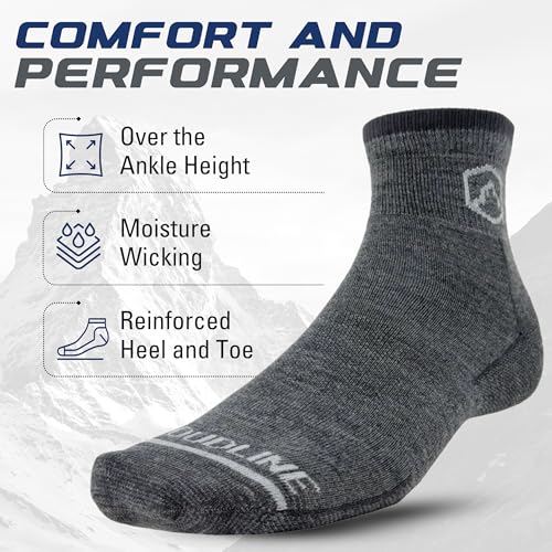 CloudLine - Merino Wool Socks for Men and Women, Wool Running Socks - Full Cushion, Anti-Blister & Moisture Wicking - 1 Pair2