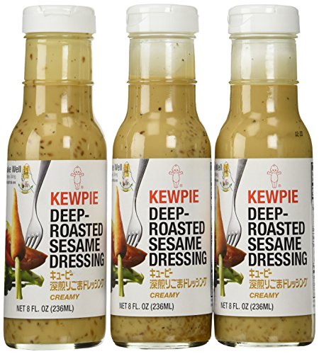 Kewpie Japanese Dressing Roasted Sesame 8 Oz. Deep Roasted Sesame Dressing, Creamy (Pack of 3)