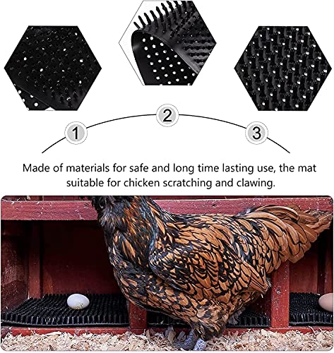 Almohadillas lavables para anidar pollos, alfombrillas de césped artificial para gallineros y cajas de anidación, soporta la puesta de huevos de gallinas