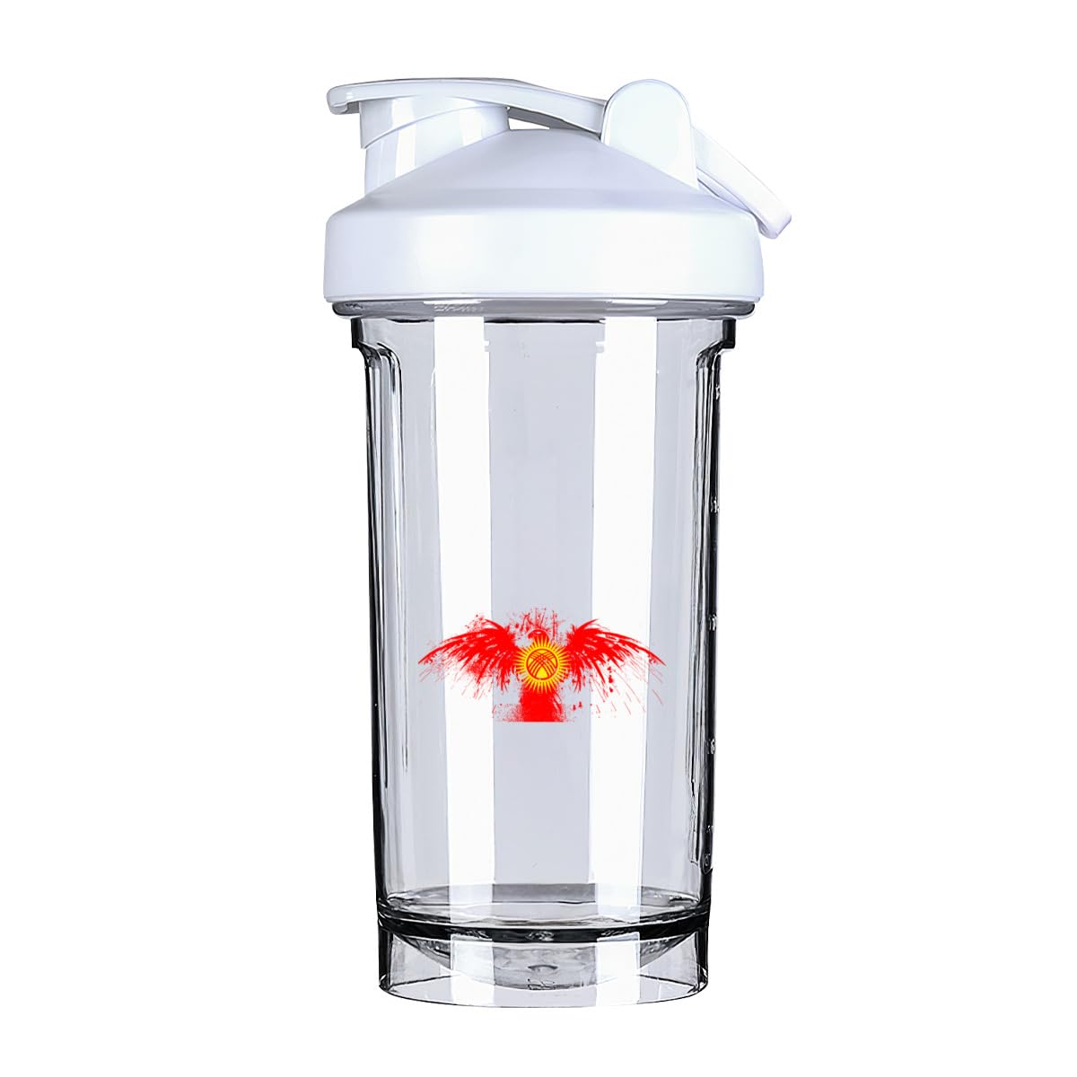 Kyrgyzstan Kyrgyz Flag 18 Ounce Shaker Bottle Drink Mixer Leak-proof Pre Workout Protein Shakes Meal Replacement Shakes Bottles 500ML/18 Oz White-22&-A01