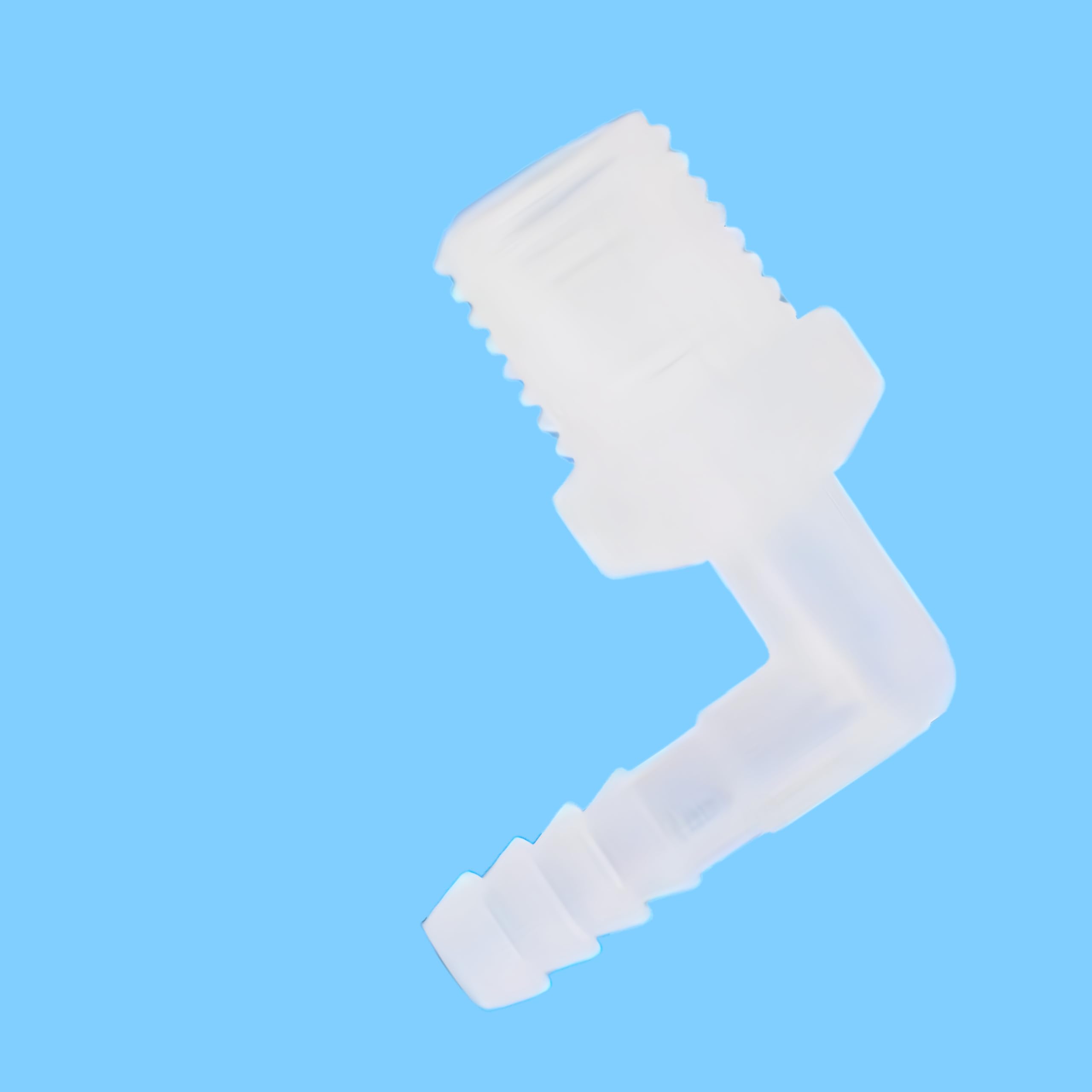 25 sztuk 1/4G męskie złącze gwintowane do złącza kolczastego-PP plastikowe złączki do węży wielokrotnego użytku do laboratorium, maszyn spożywczych(3/16inch L-Type)