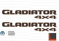 Vista 16 de Decal Mods Gladiator - Calcomanías gráficas para cabecera de 4 x 4 para Jeep Wrangler/Gladiator JL/JT (2019-2024) 392 bronce con contorno negro