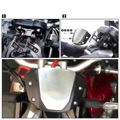 Saut-de-vent moto CB650R 2024-2025 avec support en alu premium de finition sport - 7