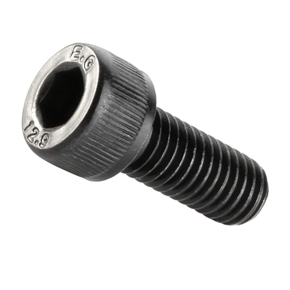 M8-1.25 x 20mm Socket Head Cap Screws, Allen Socket Drive, 12.9 Alloy Steel, Full Thread, Black Oxide, Machine Thread, 20 PCS