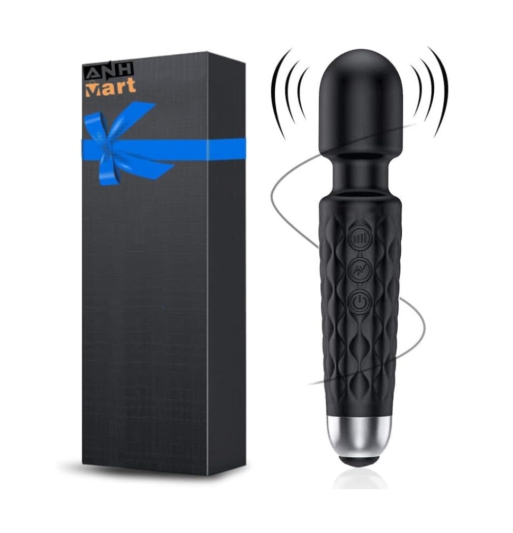 ANH MART Full Body Massager Handheld Waterproof Vibrate Wand Massage Cordless Machine with 20 Vibration Modes - 8 Speeds, Battery Powered Massager for Women and Men - MULTICOLOUR (B0CJ6P4M8S) Amazon Price History, Amazon Price Tracker