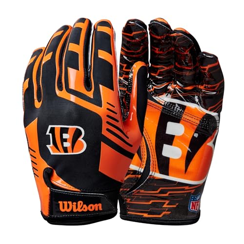 Image of Wilson NFL Stretch Fit Football Gloves - Youth and Adult Sizes