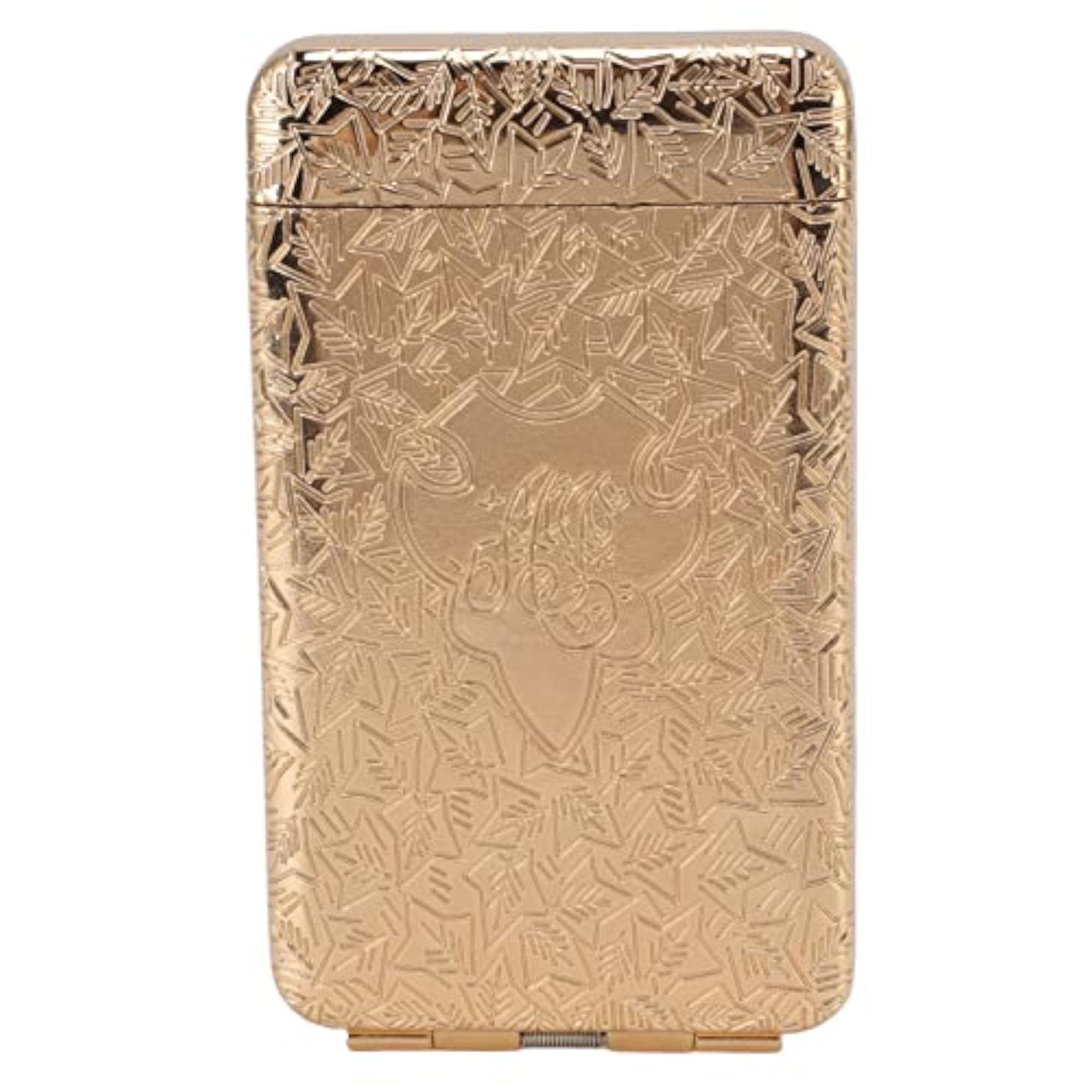 3D Relief Pattern Cigarette Storage Box, Gold for 20 Cigarettes
