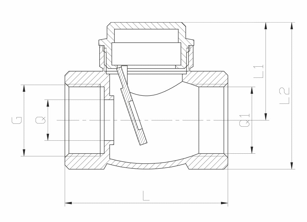 RN Forged Brass Horizontal Check Valve