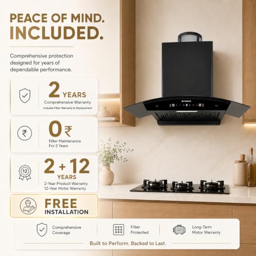 Image of Faber Vento 75 cm Plug & Play BLDC Autoclean Chimney | Free Installation |1500 m /hr Suction | Filterless | Zero Maintenance cost on Filters for 2 years| 12 yrs warranty on Motor