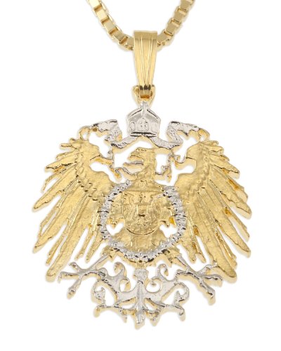 Germany Pendant & Necklace, German Three Mark Cut Coin