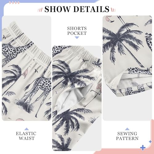 Pajama Pants Palm Trees Giraffes Flamingos PJ Bottoms Sleepwear Lounge Sleep Pant with Pockets4