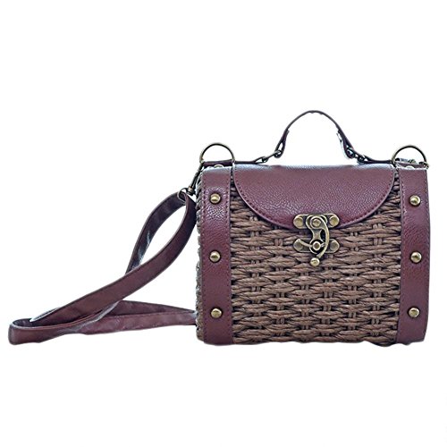 Elementral Retro Sling Bag Rattan Woven Bag Spiaggia Borsa a tracolla fatto a mano Borsa portaoggetti Totes
