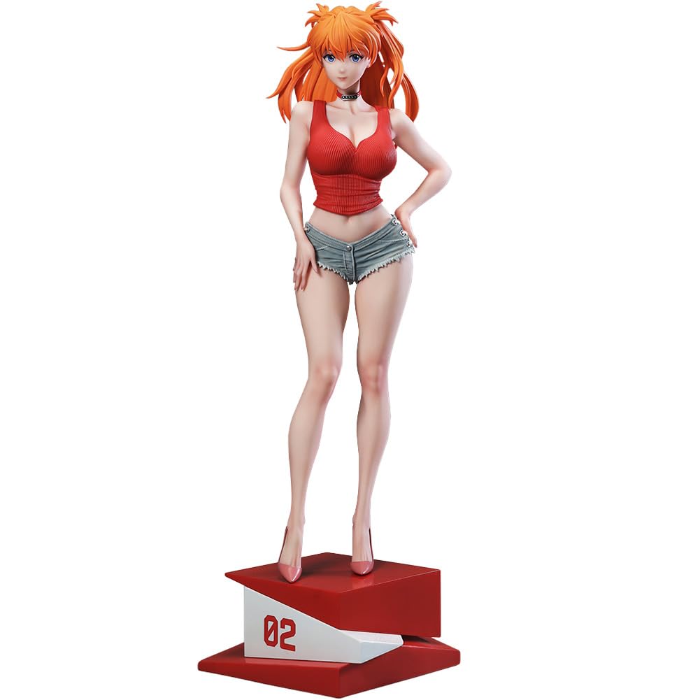 Asuka Langley Soryu figurka stojący model 30 cm figurka anime Asuka Langley Soryu statuetka prezenty urodzinowe dla fanów
