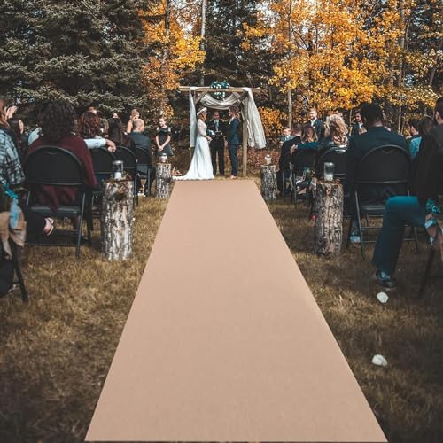 Tapis d'allée de mariage jetable camel 2mm - dimensions 1x10m - 3