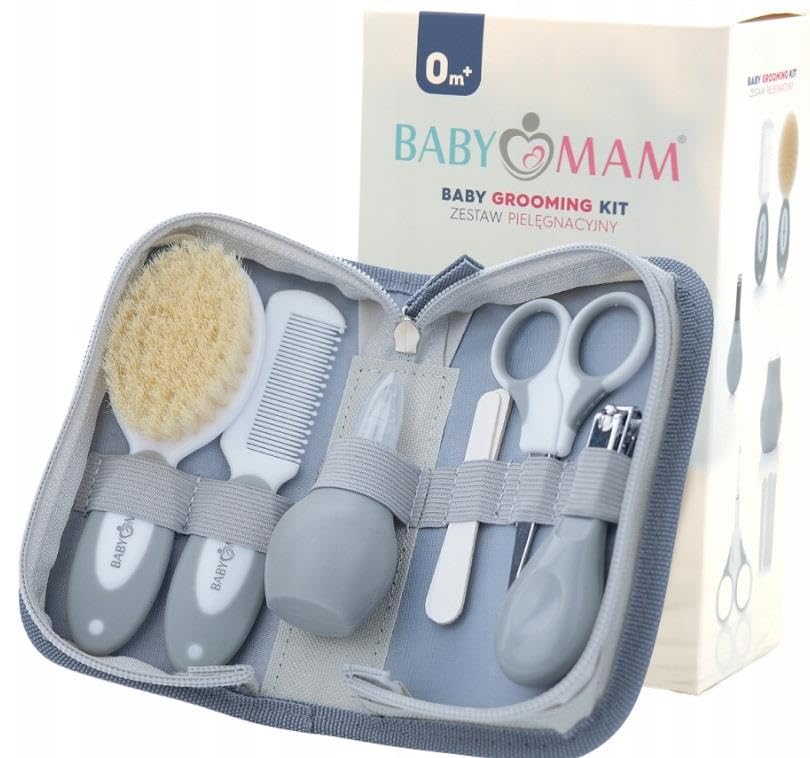 BABYMAM Baby Grooming Kit Essential Tools Nasal Aspirator, Brush, Comb