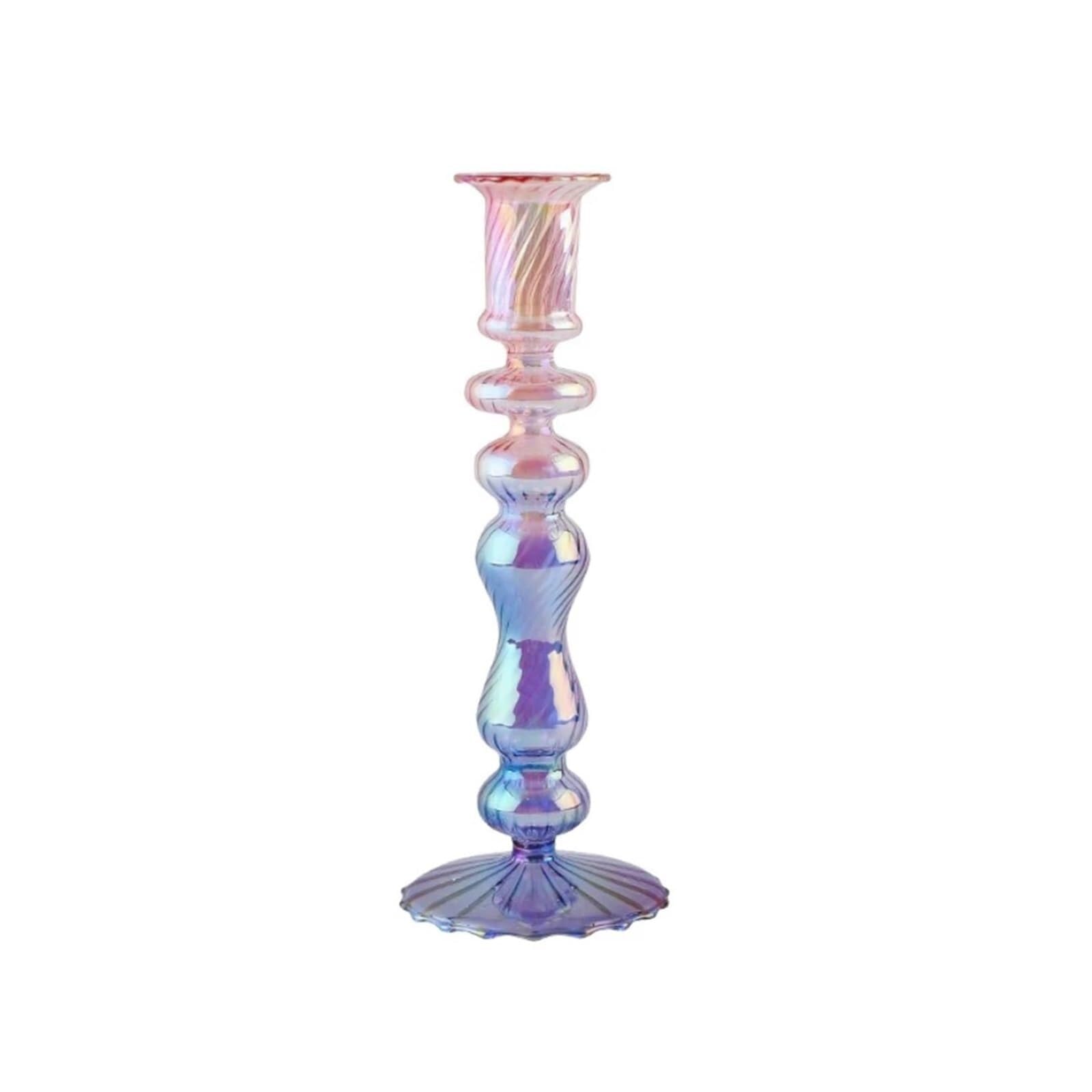 Candle Holders Retro Candlesticks Taper Candle Holders Tall Decoration Party Glass Vase Home Decor Wedding(Color E,STYLE1)