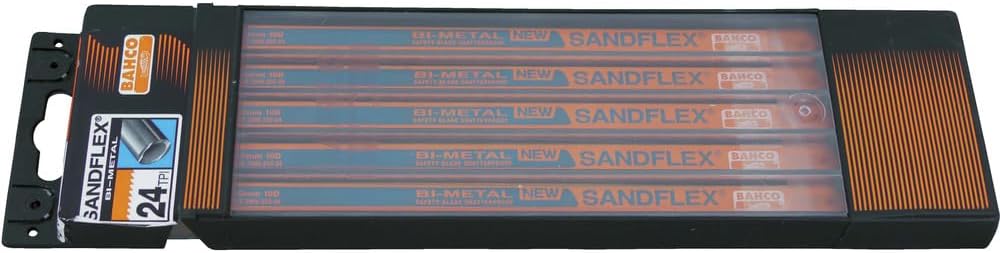 BAHCO 3906-300-24-100 100 Pack 12 Inch Bimetal Hand Hacksaw Blade with 24 Teeth Per Inch