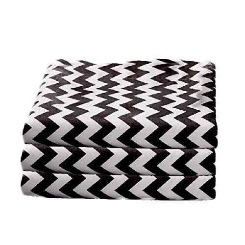 bkb Daycare 12 Piece Chevron Fitted Crib and Toddler Sheets, Black