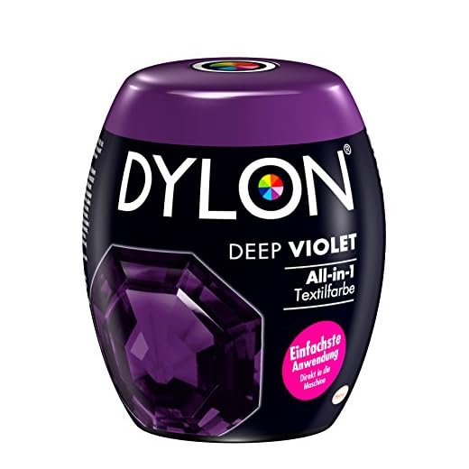 DYLON Deep Violet All-in-1 Textilfarbe (für frische und intensive Farben) 1 x 350 g