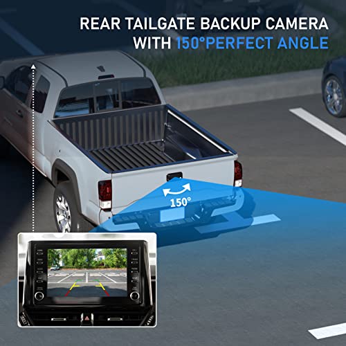 EWAY Tailgate Handle Backup Camera for 2009-2017 Dodge Ram 1500 2500 3500, Replacement Locking Tailgate Liftgate Latch Door Handle Rear View Reverse Back Up Camera RCA Connector with Key Hole by EWAY - Image 8