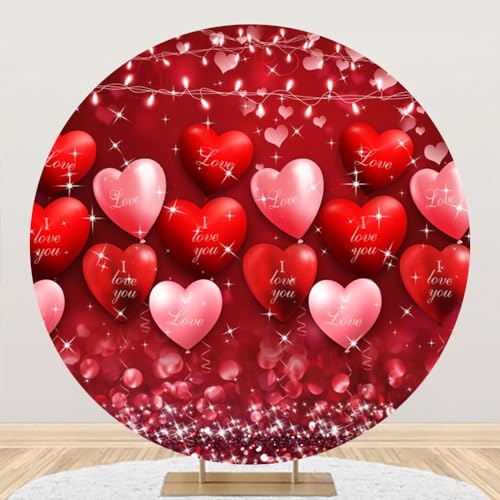 150cm Cuore Rotondo Sfondo Inizio 2000 Glitter Amore Pallone Festa di Compleanno per Servizio Fotografico San Valentino Neonato Doccia Partito Forniture bambino rosa rosso