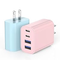 Vista 8 de Bloque de carga rápida USB, adaptador de carga de 4 puertos de 40 W para iPhone Dual USB C, cargador rápido multipuerto tipo C para iPhone 17/17