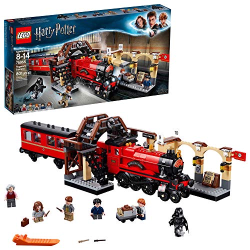 LEGO Harry Potter Hogwarts Express 75955 Toy Train Building Set includes Model Train and Harry Potter Minifigures Hermione Granger and Ron Weasley  (801 Pieces) (Renewed)