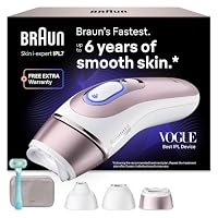Braun Smart IPL Skin i-Expert Hair Removal Device, PL7321, White/Rose Gold