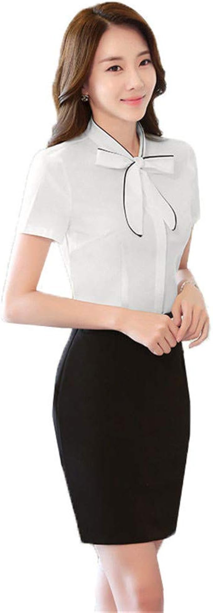 Amazon レディース 半袖 夏の新品 ワイシャツ ビジネス オフィス シャツ フォーマル スーツインナー リクルー Ol 事務服 Yd 0 シャツ ブラウス 通販