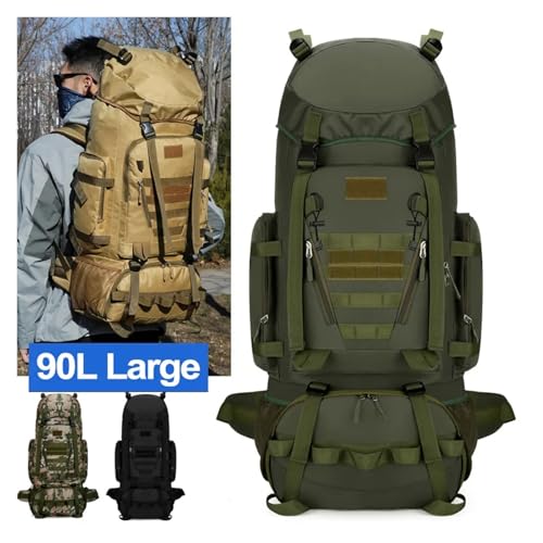 Sac à dos de randonnée 90L grand volume avec sangles tactiques de compression