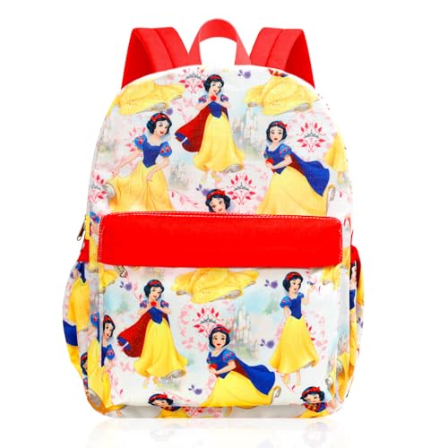 Disney Conjunto de mochila grande Branca de Neve – Pacote com mochila branca de neve de 40,6 cm, garrafa de água, adesivos e muito mais | Mochila branca de neve para meninas, Mochila Branca de Neve,