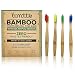 Bamboo Wood Toothbrush with Sea Animal Designs | Pack Of 4 | Eco-Friendly | SOFT Colorful Design For Kids | Free Bamboo Wash Cloth