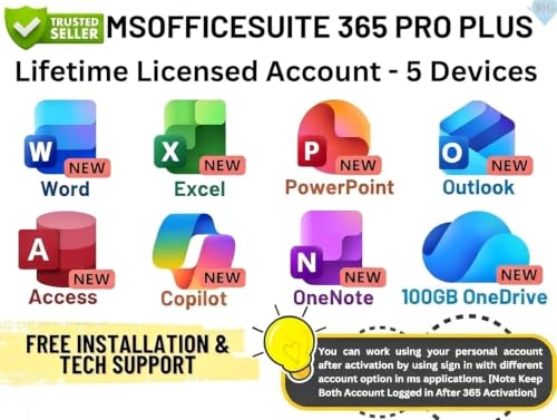 Image of OFFICESUITE Copilot 365 Pro Plus Ms | New 2026 Premium Edition | (5 Devices, Lifetime Validity) for Windows, iOS, macOS, iPADOS, Android | 100GB Cloud Storage for lifetime | Regular Updates with Unlimited Reinstallations | Quick Delivery