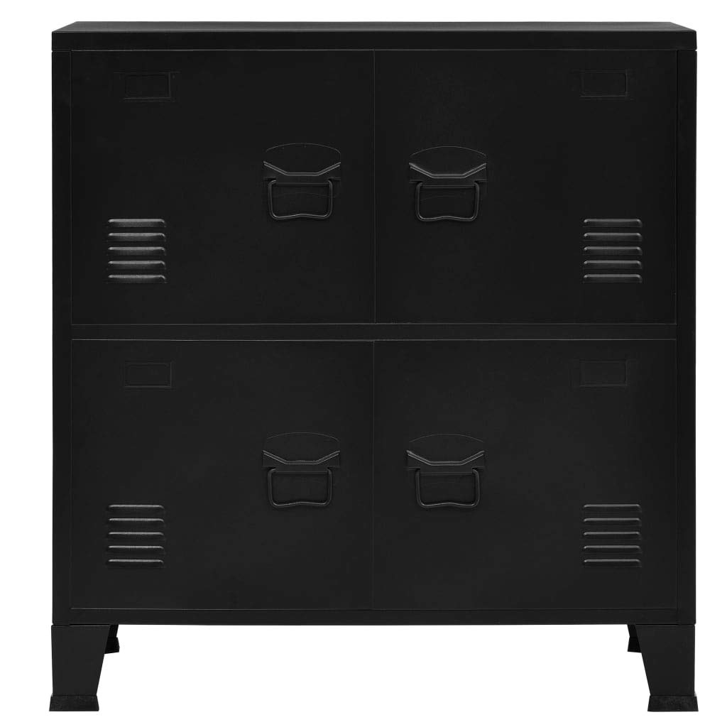 GuyAna Armadio Classificatore Industriale Nero 75x40x80 cm in Acciaio,Armadio Classificatore,Armadi Archivio,Schedario da Ufficio,Cassettiera da Ufficio