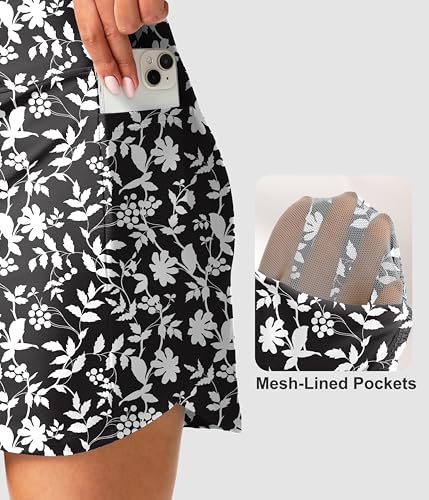 Image of SANTINY Women's 17'' Long Swim Skirt with Pockets High Waisted Modest Tummy Control Swimsuit Skirt Bathing Suit Bottoms