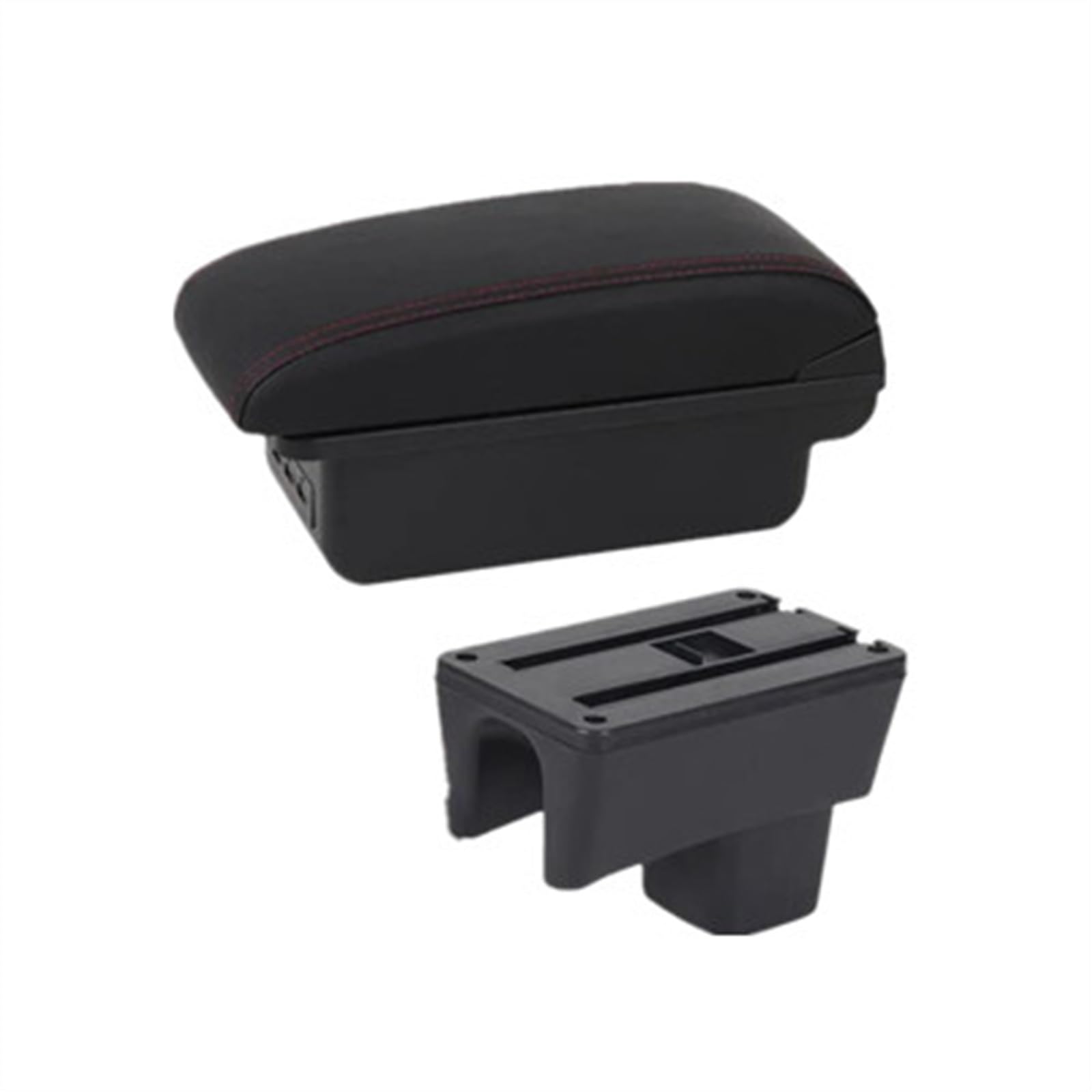 Car Armrest Box For Swift 2005-2024 Accessories Interior Details Storage Retrofit Parts(B1 red line 3USB)