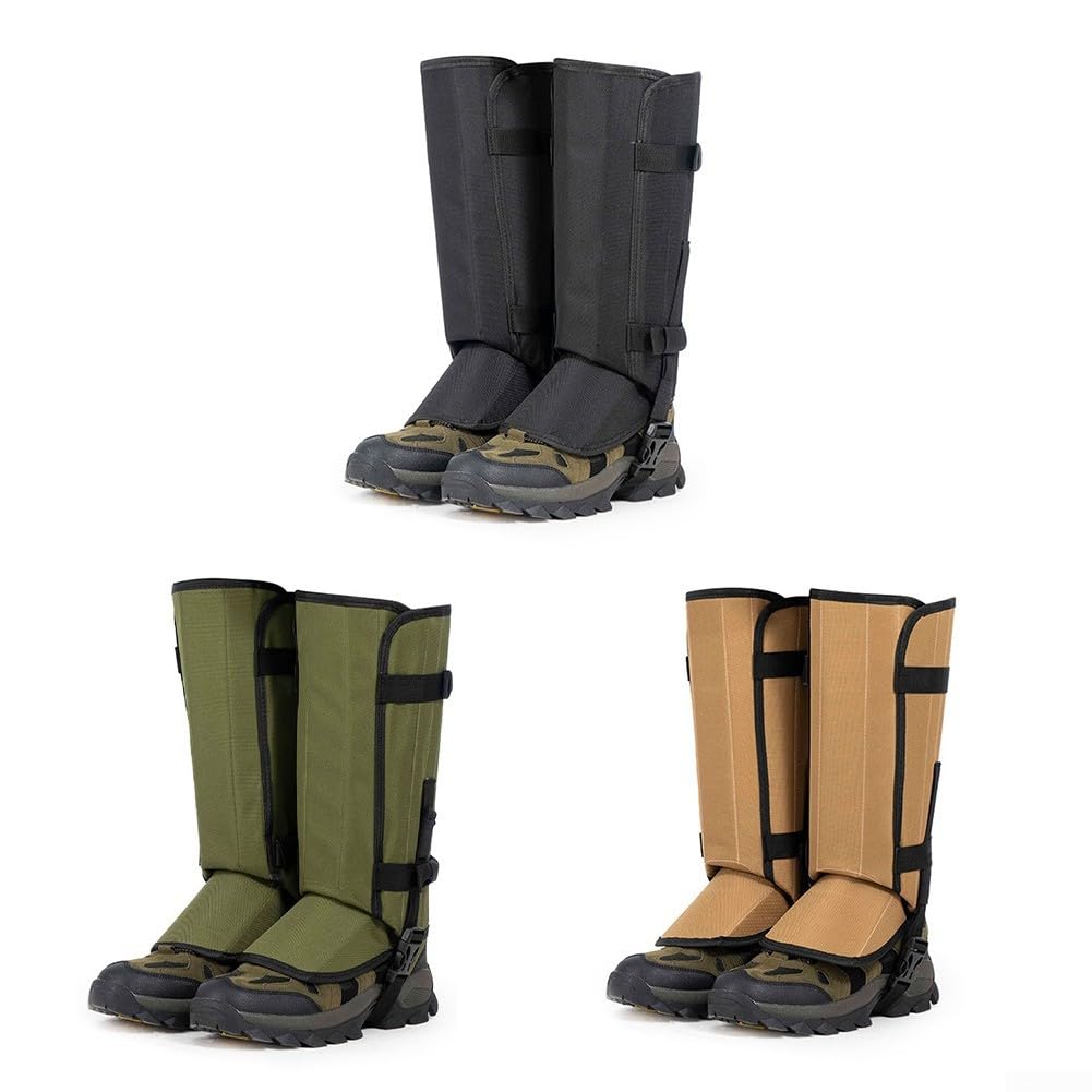 Ghette da caccia impermeabili in nylon per escursionismo, campeggio, spine detriti, cinghie regolabili