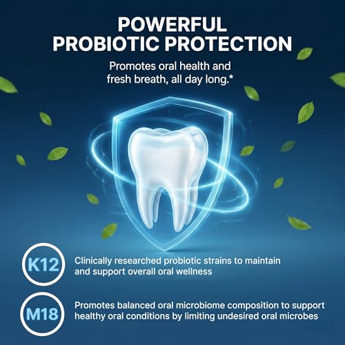 Image of Oral Probiotics for Mouth Bad Breath for Adults, 120 Tablets Dental Care Probiotics with 11 Billion CFU for Chronic Halitosis, Teeth & Gums Health