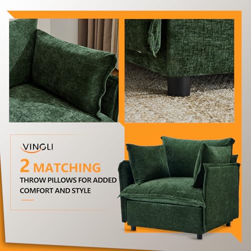 Sillón Plegable Chenille Verde Menta miniatura 7