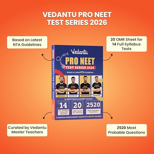 Image of Vedantu Pro NEET Test Series 2026 | 14 Full Syllabus Tests with Solutions | 20 OMR Practice Sheets | 2520 Most Probable Questions | Based on NTA Guidelines