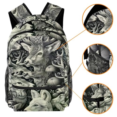 Sac à dos avec porte-bouteille et grand compartiment multicolore