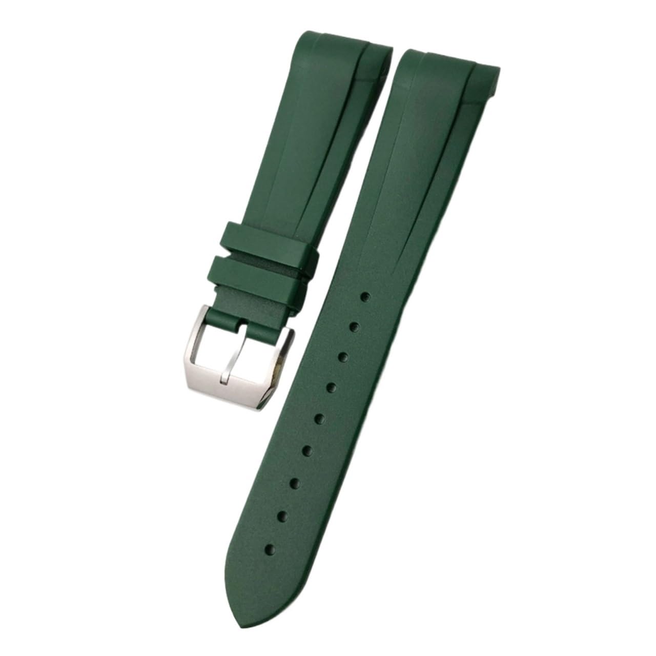 Bracelet montre 22mm caoutchouc silicone vert boucle pliante pour Tudor Black Bay Pelagos