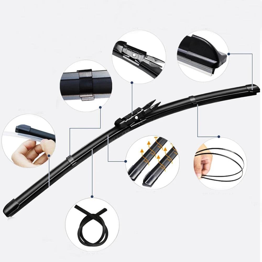 Tergicristalli Auto per Ford per Mustang per S550 per EcoBoost per Export GT 2007-2019 Accessori Auto Parabrezza Anteriore Auto Tergicristallo Spazzole Spazzola Tergicristallo