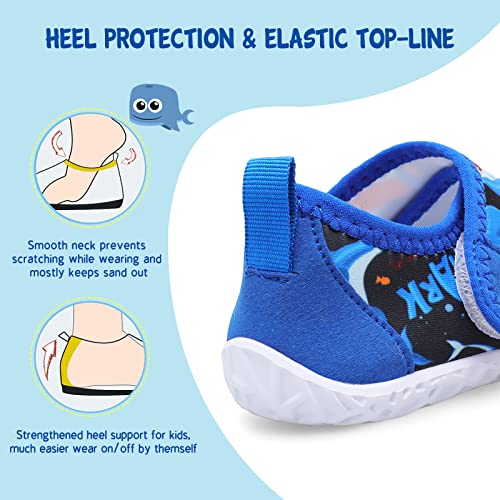 Image of LeIsfIt Toddler Water Shoes Boys Girls Barefoot Aqua Socks Kids Breathable Quick-Dry Swim Shoes for Beach Pool Surf