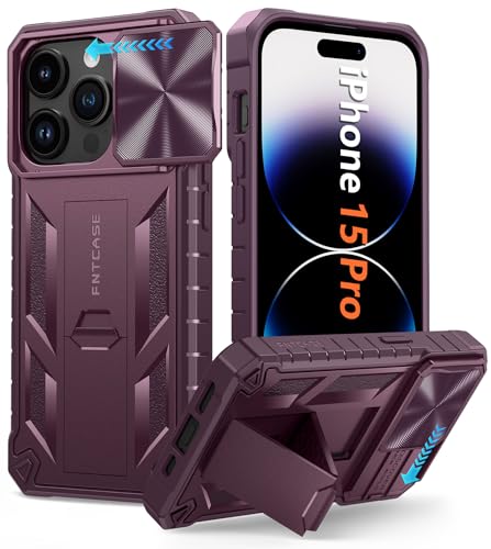 Coque iPhone 15 Pro antichoc bordeaux pour éviter les bris d'écran et de caméra