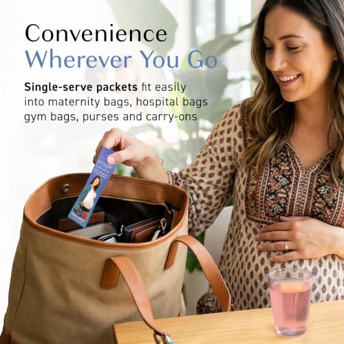 Image of Three Lollies Preggie Hydration Packets for Pregnant Women, Electrolyte Drink Mix with Vitamin B6, Pregnancy Hydration Powder for Moms-to-Be, Mixed Berry Flavor, 20 Single-Serve Packets